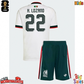 Mexico Hirving Lozano #22 Replica Away Stadium Kit for Kids World Cup 2026 Short Sleeve (+ pants)